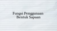 Fungsi Kata Sapaan