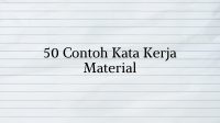 Contoh Kata Kerja Material