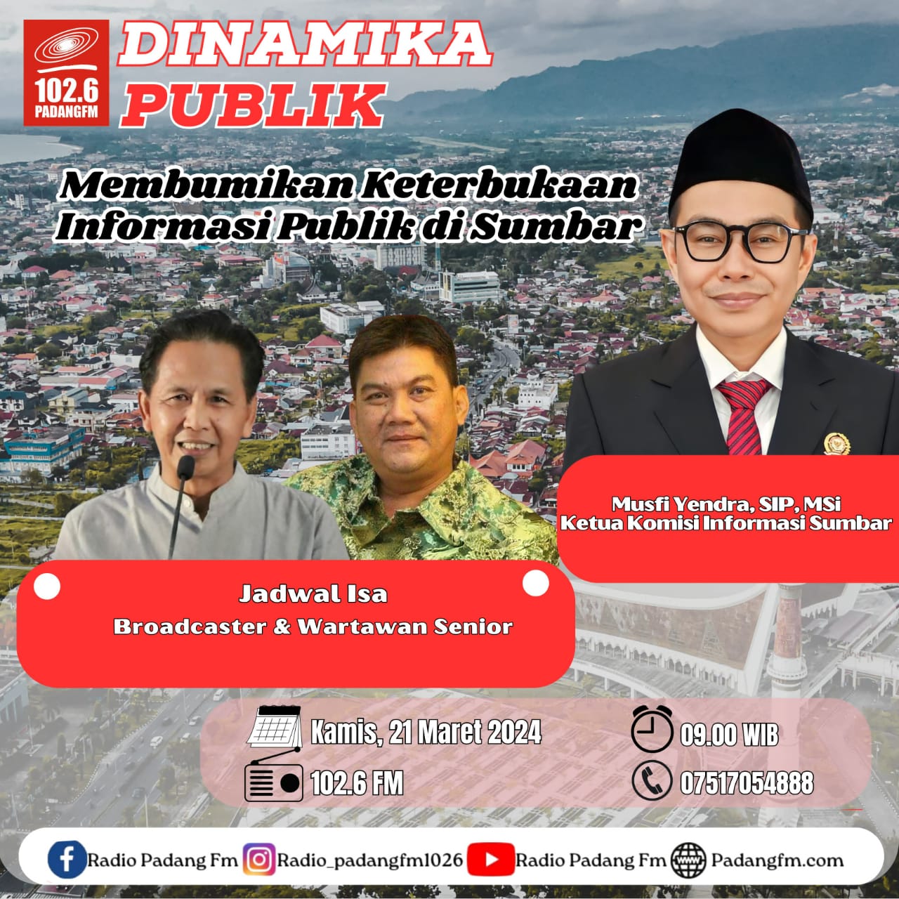 Dialog Membumikan Keterbukaan Informasi Publik di Sumbar Bakal Digelar di Padang FM